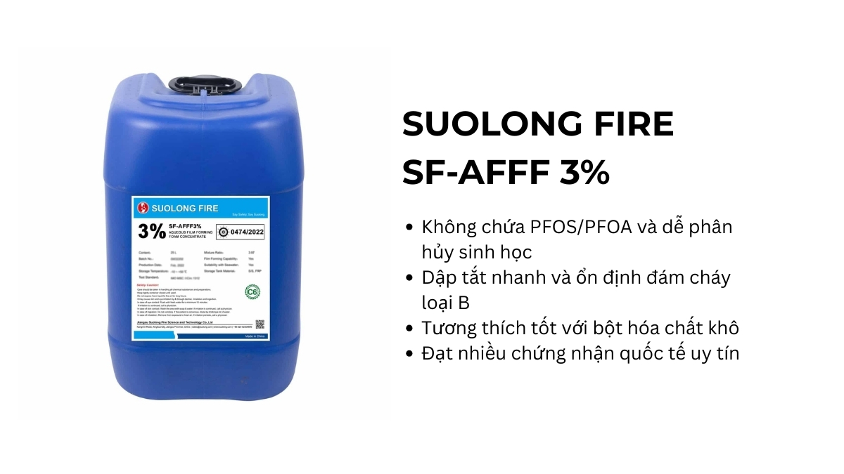 Bọt foam chữa cháy Suolong fire